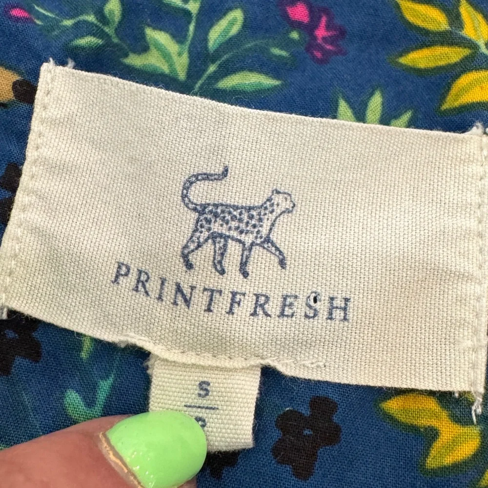 Printfresh Blue Floral & Dog-Print Short Pajama Set